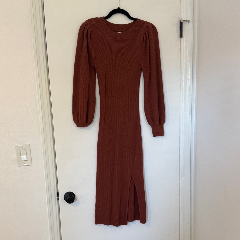 Abercrombie & Fitch Long Sleeve Rust Dress